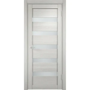 Полотно дверное остеклённое Мюнхен 60x200 см, ламинация, цвет слоновая кость 3D