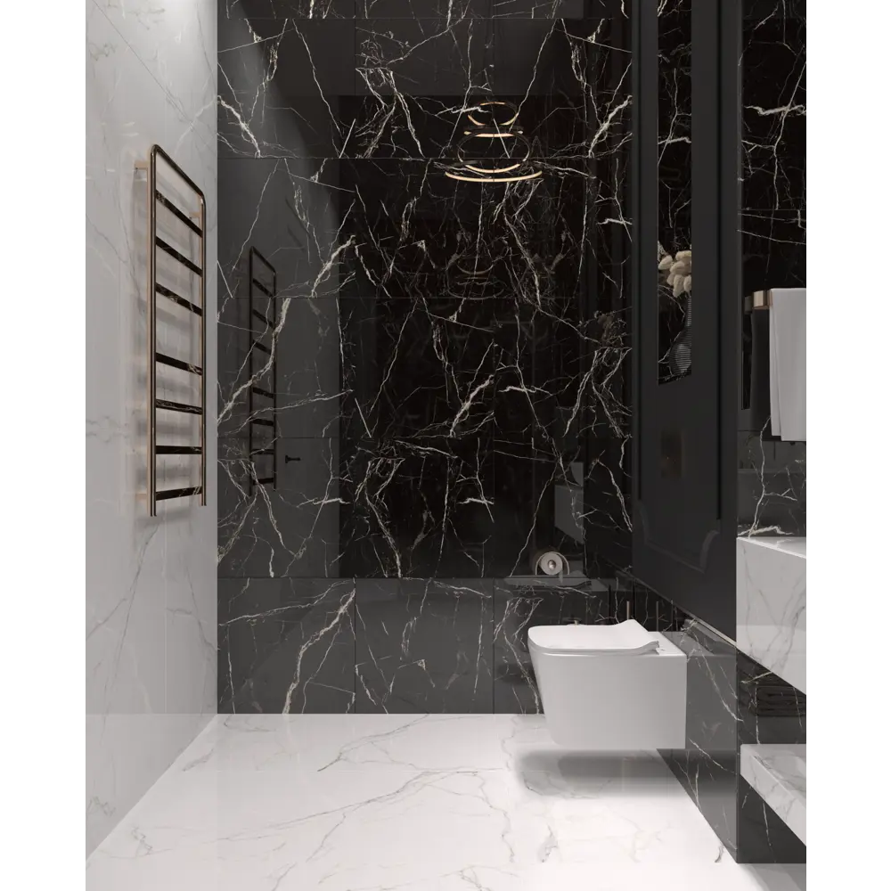 Глазурованный керамогранит Arcadia Ceramica Black Spinder High Gloss 60x60 см 1.44 м² глянцевый цвет черный STLM-2178625 - Вид №7