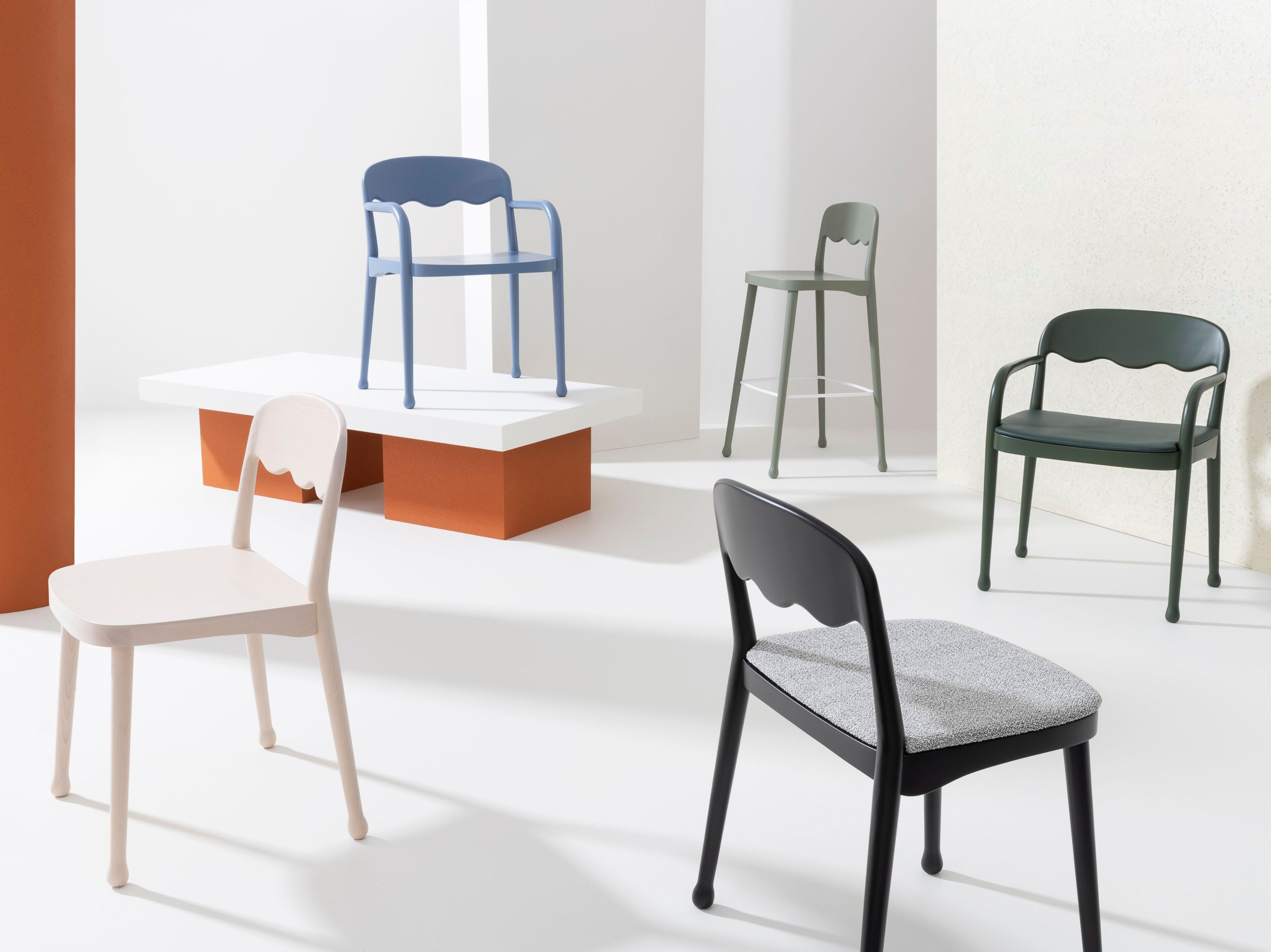 Стул из ясеня с мягким сиденьем Billiani Frisée ARCH-00145616 - Вид №1