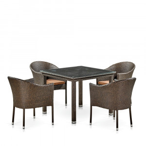 T257A/Y350A-W53 4PCS Brown Комплект плетеной мебели T257A/Y350A-W53 Brown 4Pcs Afina