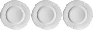 10645325 Meissen Набор из 6 тарелок обеденных Meissen "Игра волн, рельеф, белый", 28,5см Фарфор, Керамика