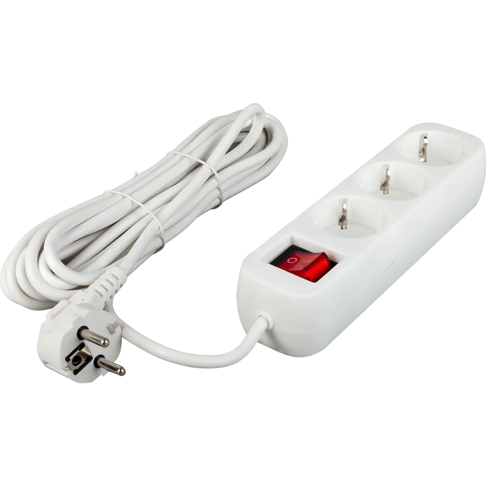 Удлинитель с заземлением Defender 3 розетки, 5 м STLM-2098528 - Вид №1