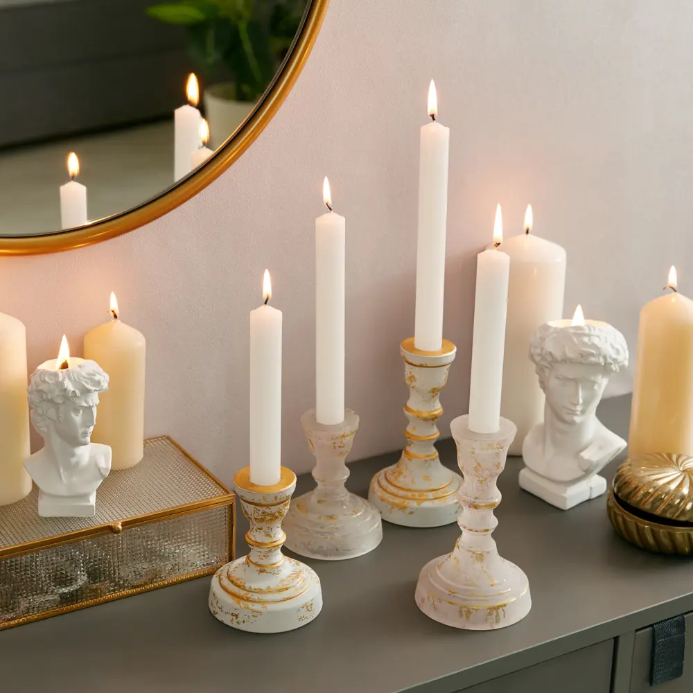 Santreyd: Набор белых парафиновых свечей для эстетичного освещения 85539887 STLM-0063716 - Вид №7