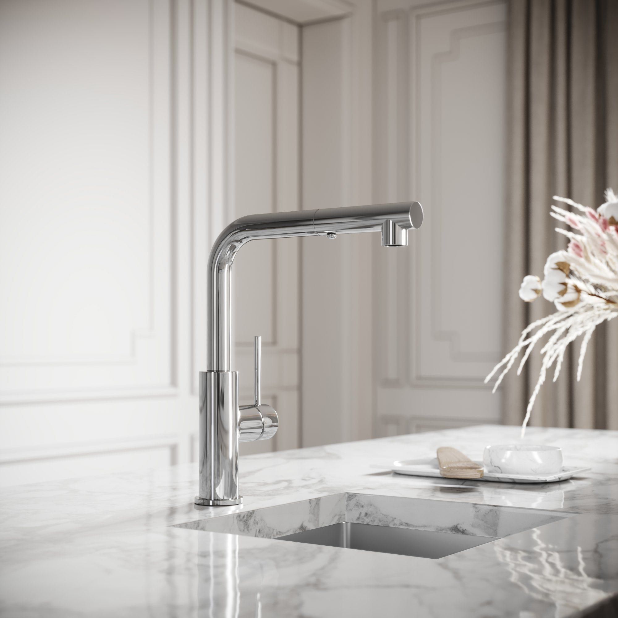 Смеситель для кухни на столешнице со съемным ручным душем LUSSO Vogue ARCH-00142471 - Вид №8