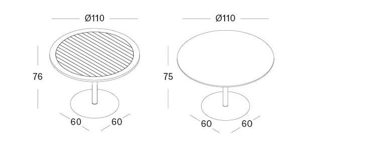 Стальной и деревянный круглый садовый стол Vincent sheppard RONDA ARCH-00070798 - Вид №3