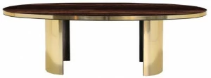 ANA ROQUE INTERIORS Овальный стол с металлическим основанием и деревянной столешницей Luxury