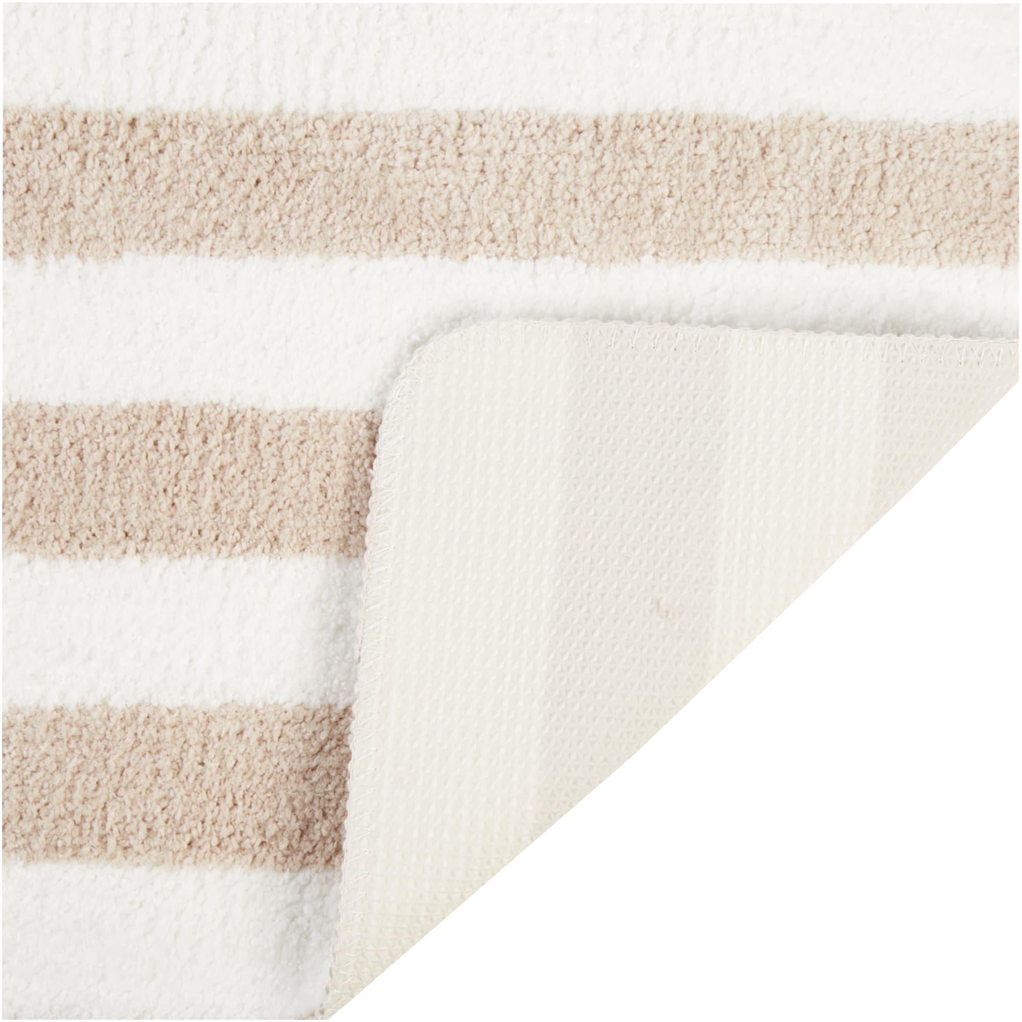 82392198 Коврик для ванной комнаты 45x70 см цвет бежевый/белый Passo Santreyd  - Вид №2