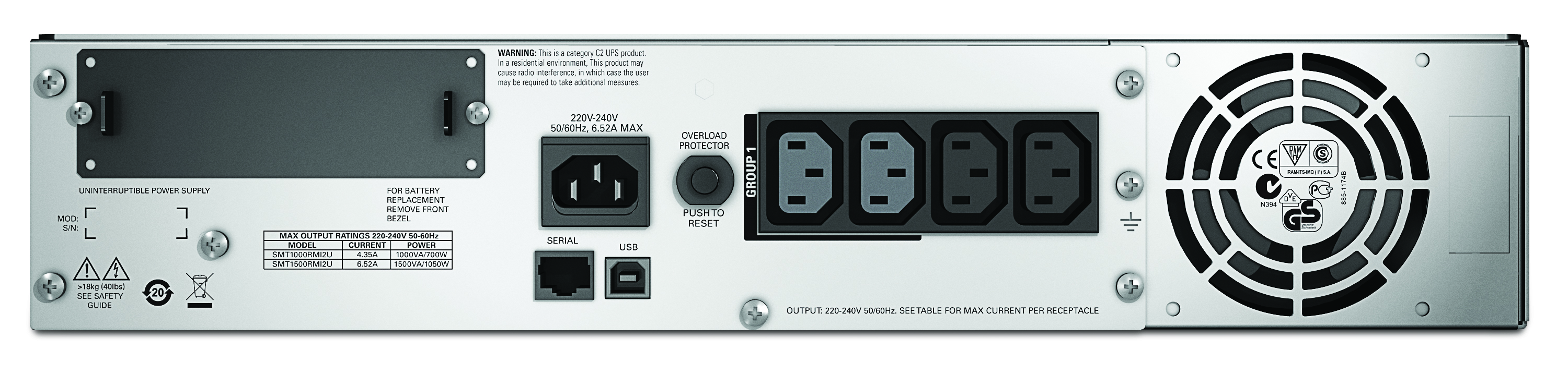 SMT1500RMI2U smart-ups 1500va lcd rm 2u 230v APC Santreyd  - Вид №2