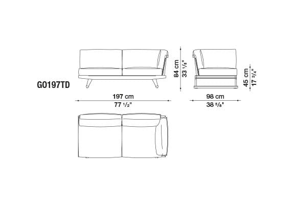 Ткань сад диван с полуостровом B&B Italia Outdoor Чт ARCH-00073529 - Вид №14