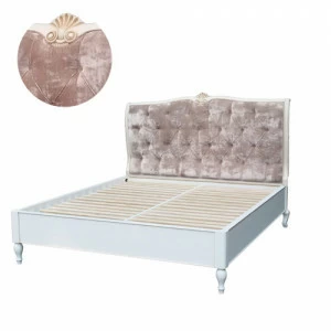 Кровать двуспальная 180х200 см розовая с белым White Rose MARIA&STEFANIA WHITE ROSE 00-3966717 Белый;розовый
