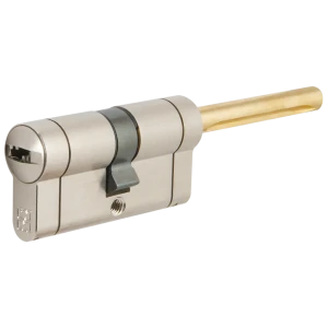 Цилиндр Mottura Champions Pro CP4P513101C5, 46x10x26 мм, ключ/шток, цвет матовый никель, без вертушки