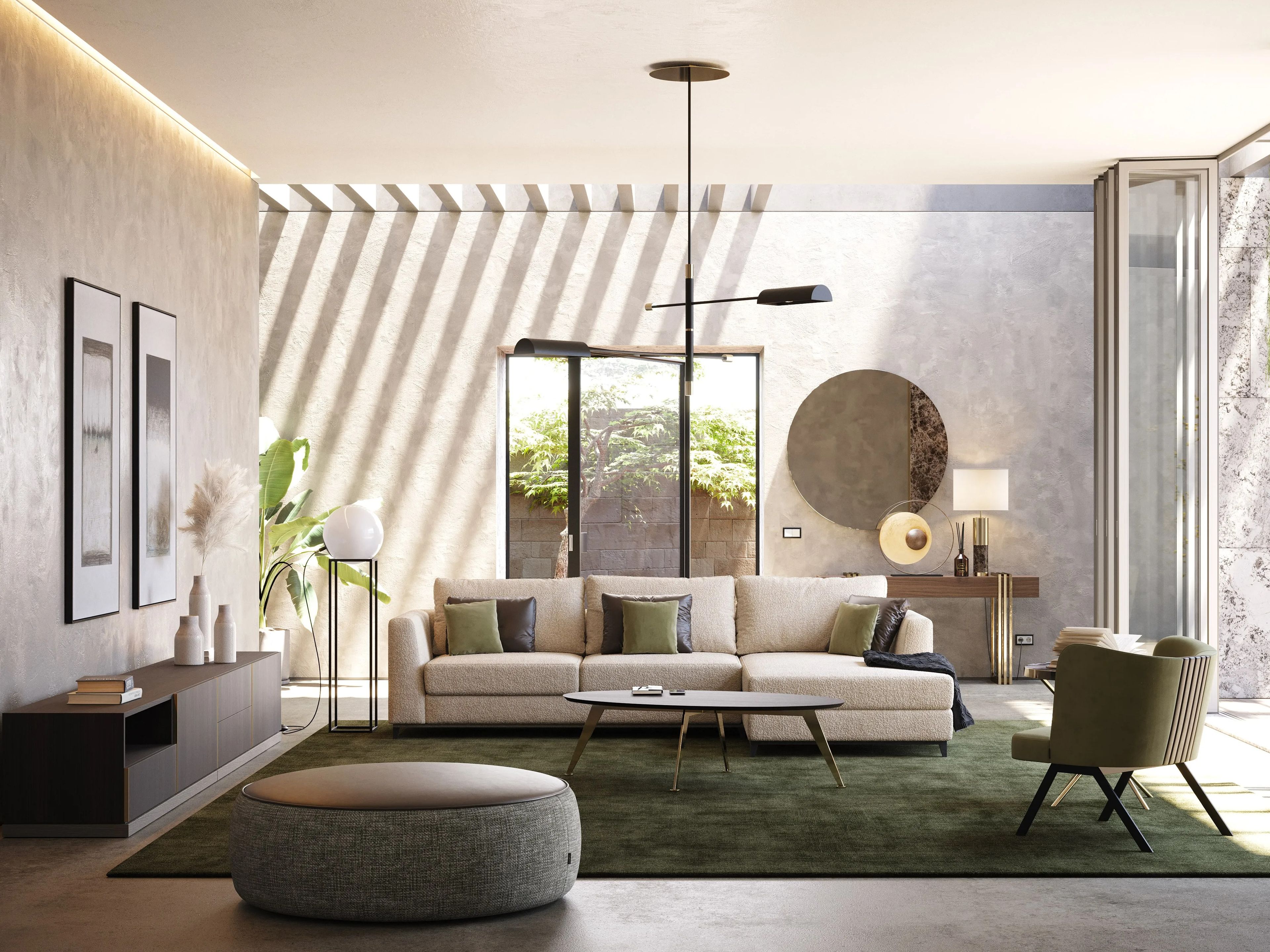 Тканевый диван с полуостровом Laskasas ARCH-00050829 - Вид №5