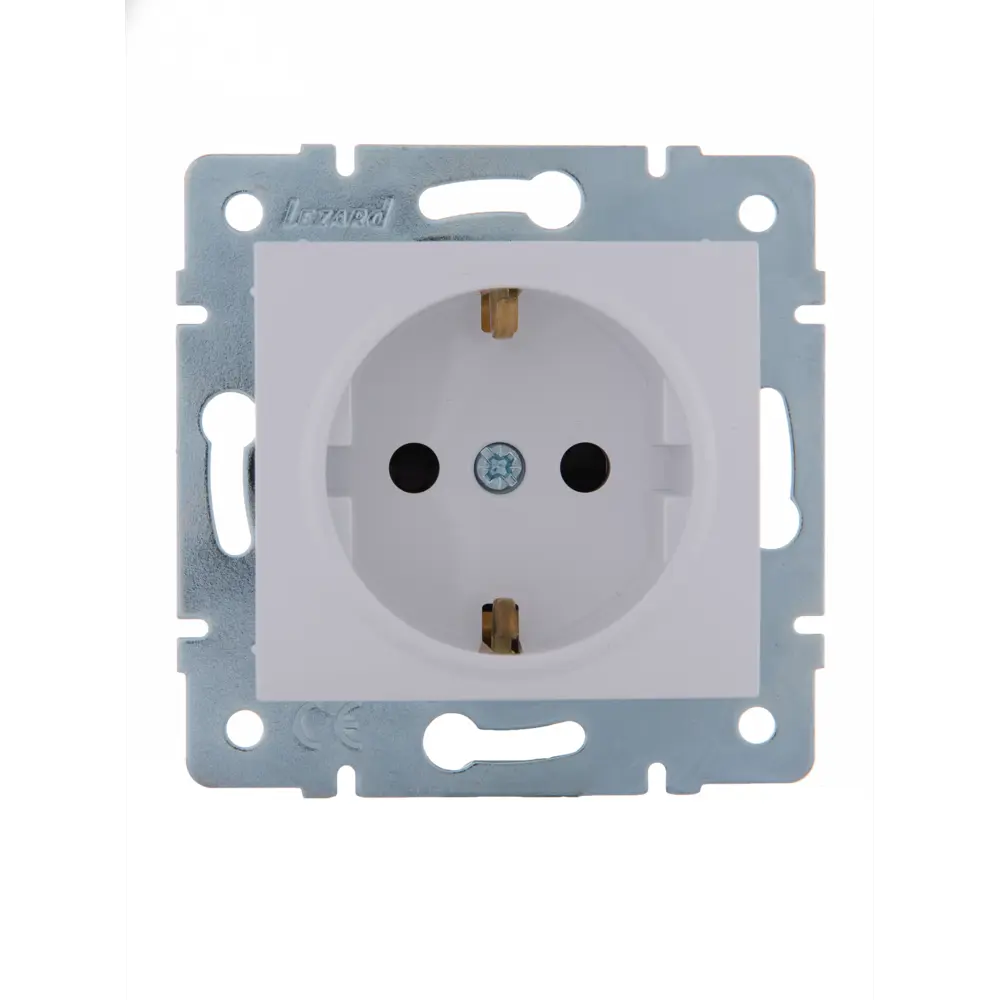 Розетка Lezard Karina с защитой от детей цвет белый STLM-2105708