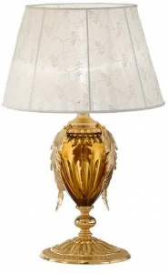 Possoni Illuminazione Настольная лампа из чистого золота с пескоструйной обработкой с кристаллами Eden 265/lp
