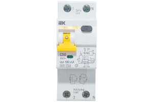 15526873 Автоматический выключатель дифференциального тока 1п+N C 50A 100mA тип A 6kA АВДТ-32 MAD22-5-050-C-100 161556 IEK