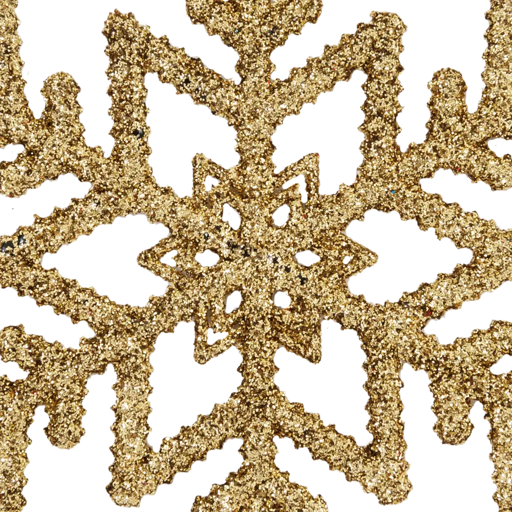 85156520 Елочная игрушка «Снежинка» 10 см глиттер золотой STLM-0956748 Santreyd  - Вид №2