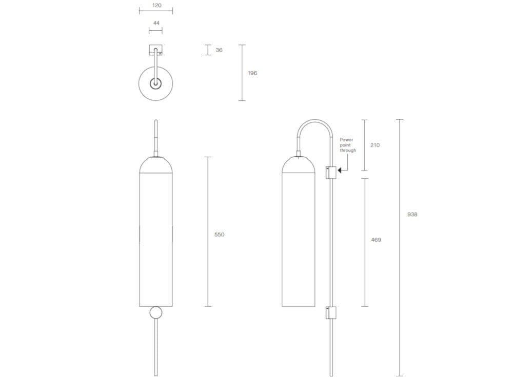 Светодиодный настенный светильник с регулируемой яркостью Articolo Studios Float ARCH-00051680 - Вид №11