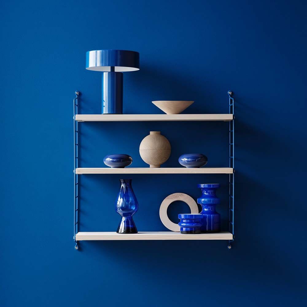 Книжный шкаф из стали с порошковым покрытием и твердой сосны In Stock String Furniture ARCH-00044494 - Вид №1