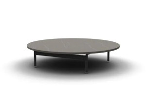 Круглый низкий садовый столик