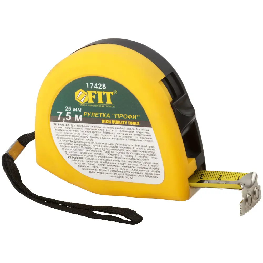Рулетка FIT 17428 7.5 м х 25 мм STLM-2043111