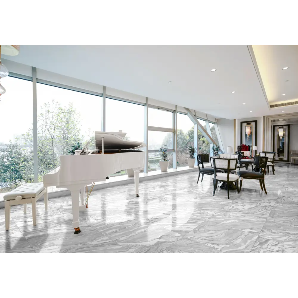 Глазурованный керамогранит Global Tile Vivanta_GT 60x60 см 1.44 м² лаппатированный цвет серый 89456543 STLM-2001672 - Вид №7