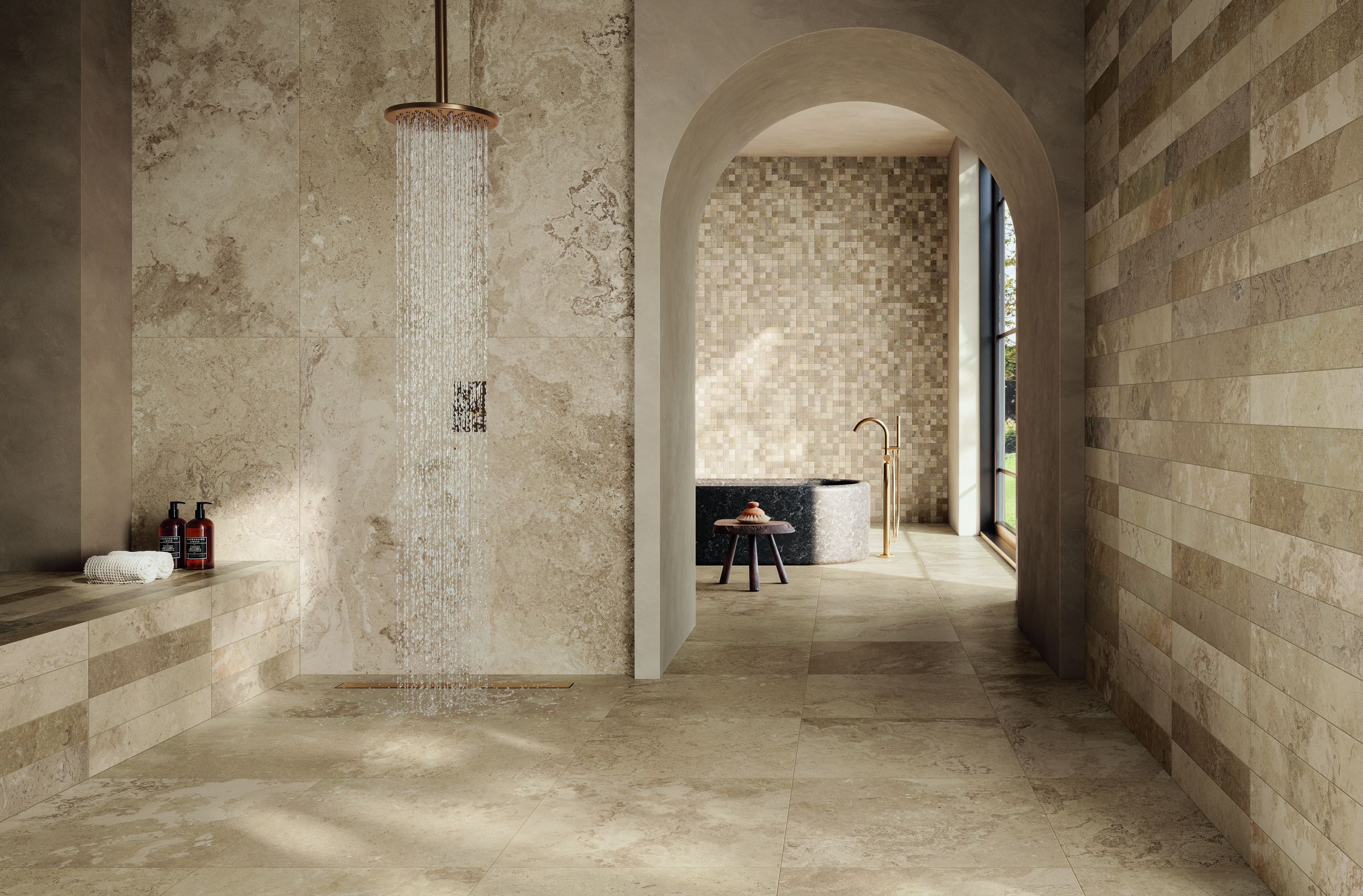 Напольная / напольная плитка из керамогранита с эффектом камня NOVOCERAM SOLITHE ARCH-00034402 - Вид №1