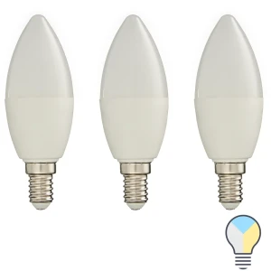 Набор умных ламп светодиодных Wi-Fi Osram Smart Plus E14 220-240 В 5 Вт свеча матовая 470 лм изменение оттенков белого 3 шт