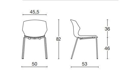 Штабелируемый стул для конференций из полипропилена Diemme No Frill ARCH-00019153 - Вид №2