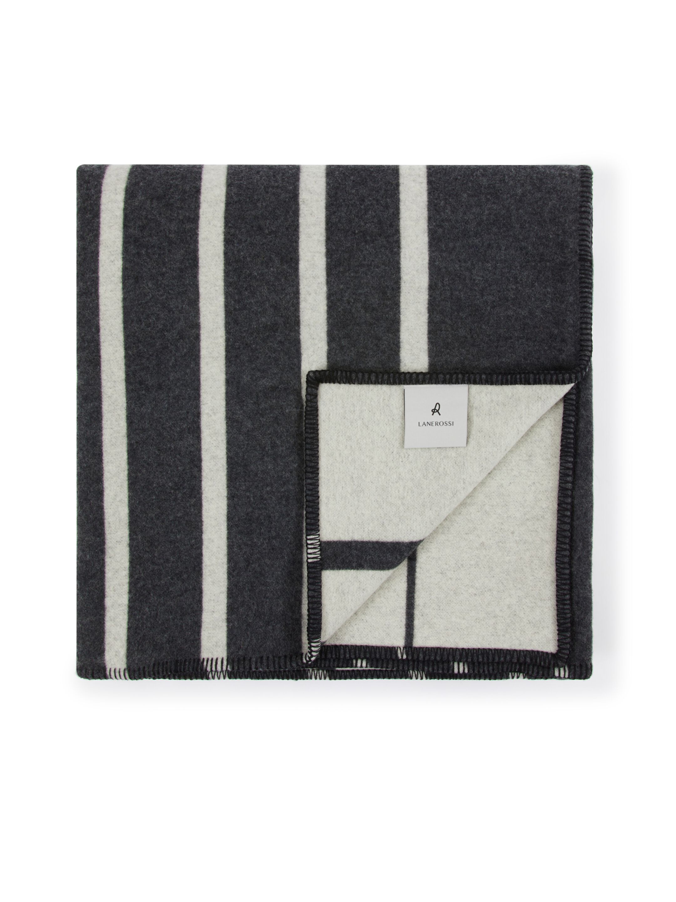 Двустороннее одеяло из мериносовой шерсти и кашемира Lanerossi Оптическая ARCH-00086862 - Вид №19