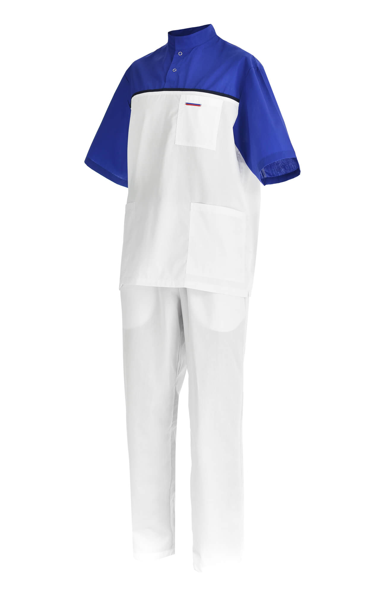 61944 Костюм "Лидер" белый василек  Медицинская одежда  размер 48-50/170-176 Спецодежда  - Вид №2