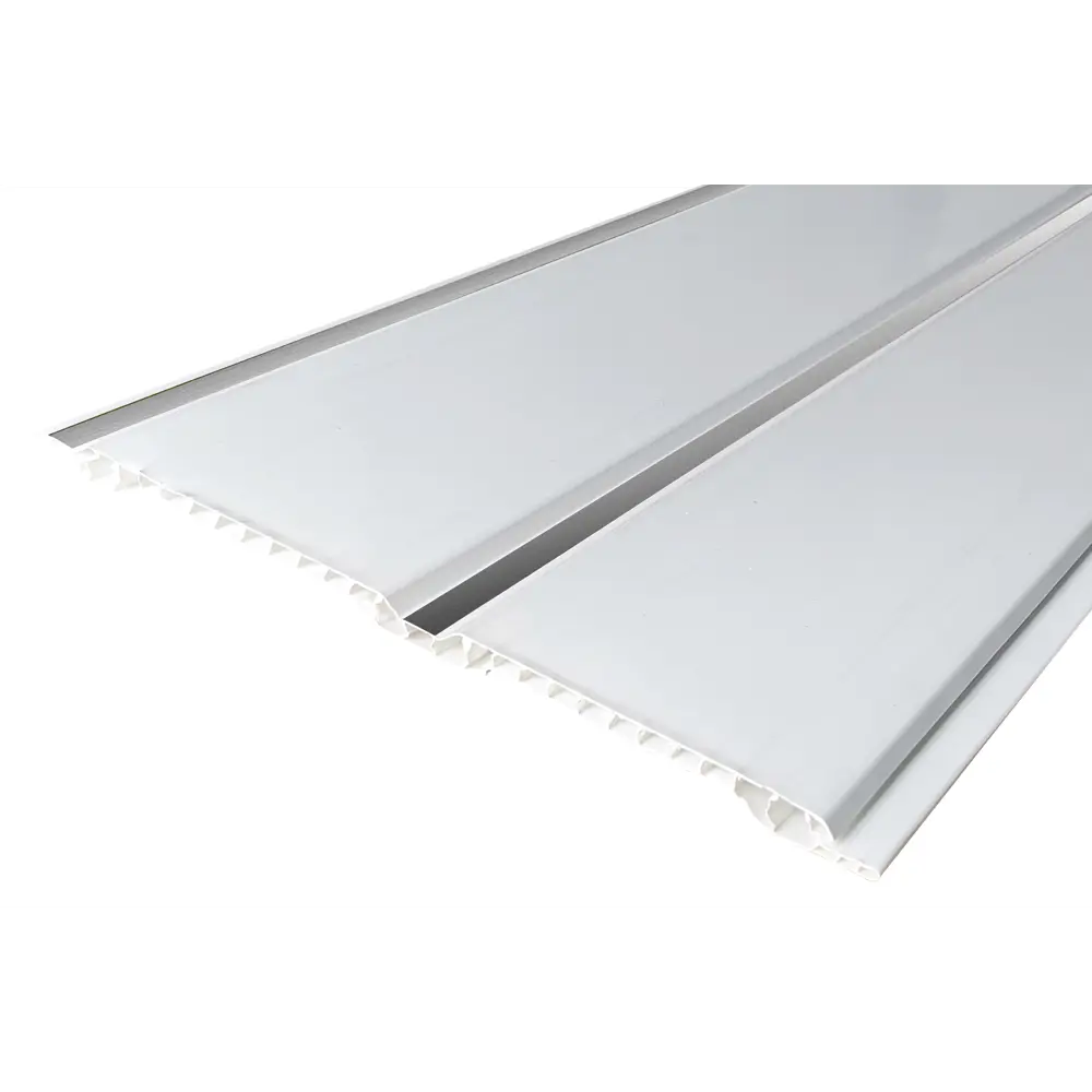 Потолочная панель ПВХ белый/хром 3000x200x8 мм FINEBER STLM-2106478 - Вид №1