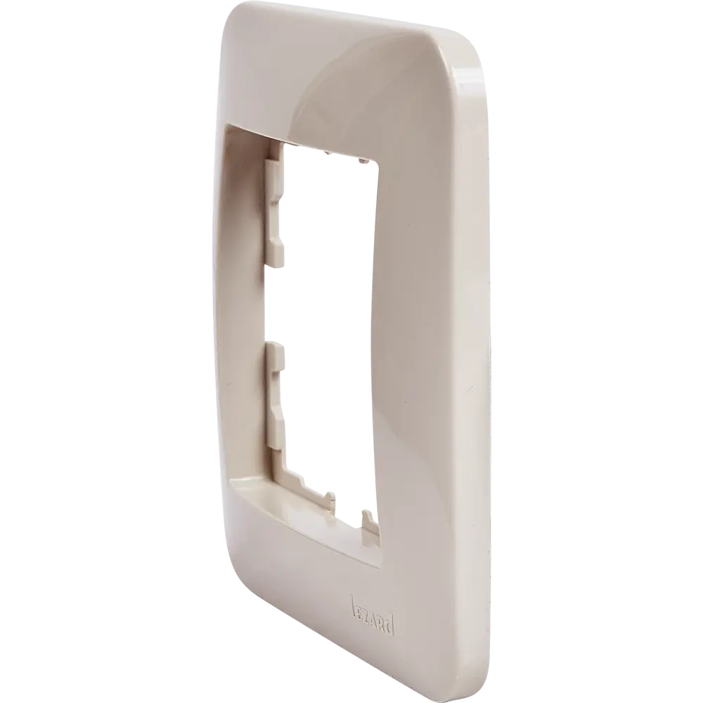 Рамка для розеток и выключателей Lezard Karina Life 1 пост горизонтальная цвет кремовый STLM-2004670 - Вид №1