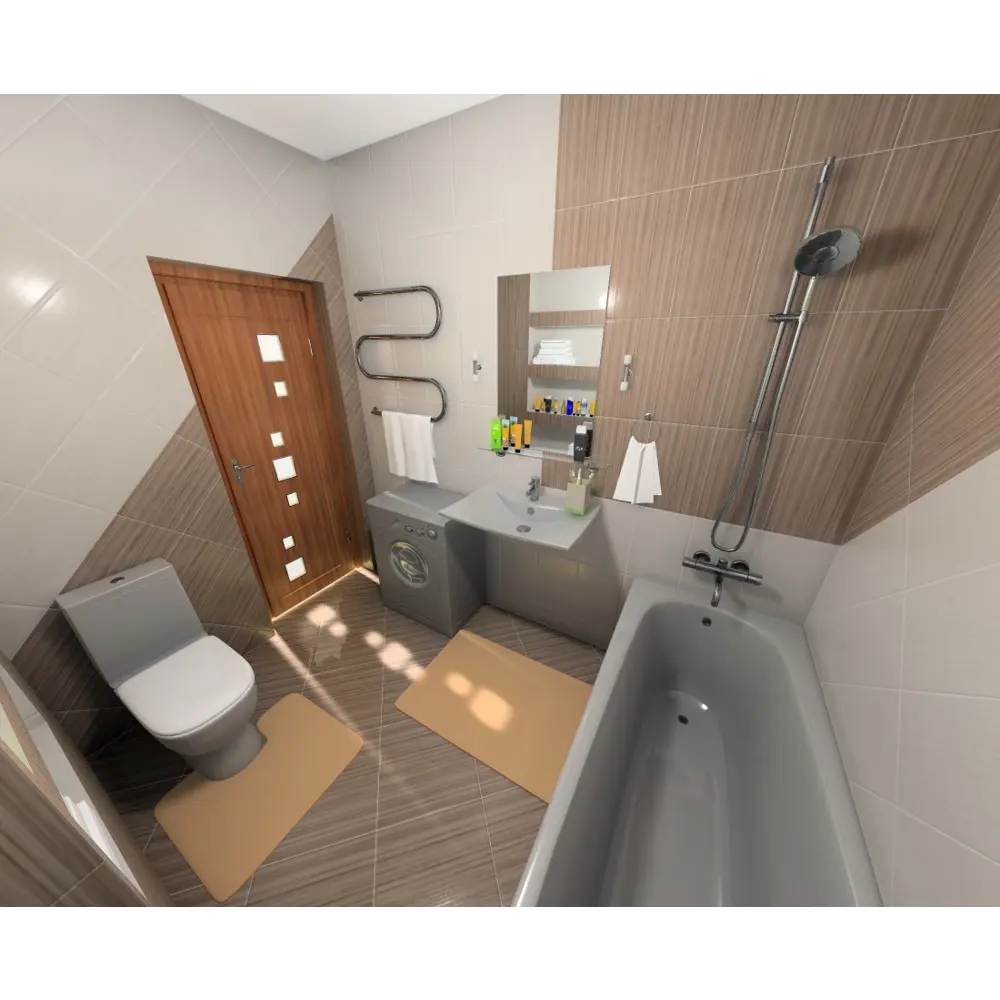 Плитка напольная Golden Tile «Зебрано» 40х40 см 1.12 м2 цвет коричневый STLM-2145380 - Вид №2