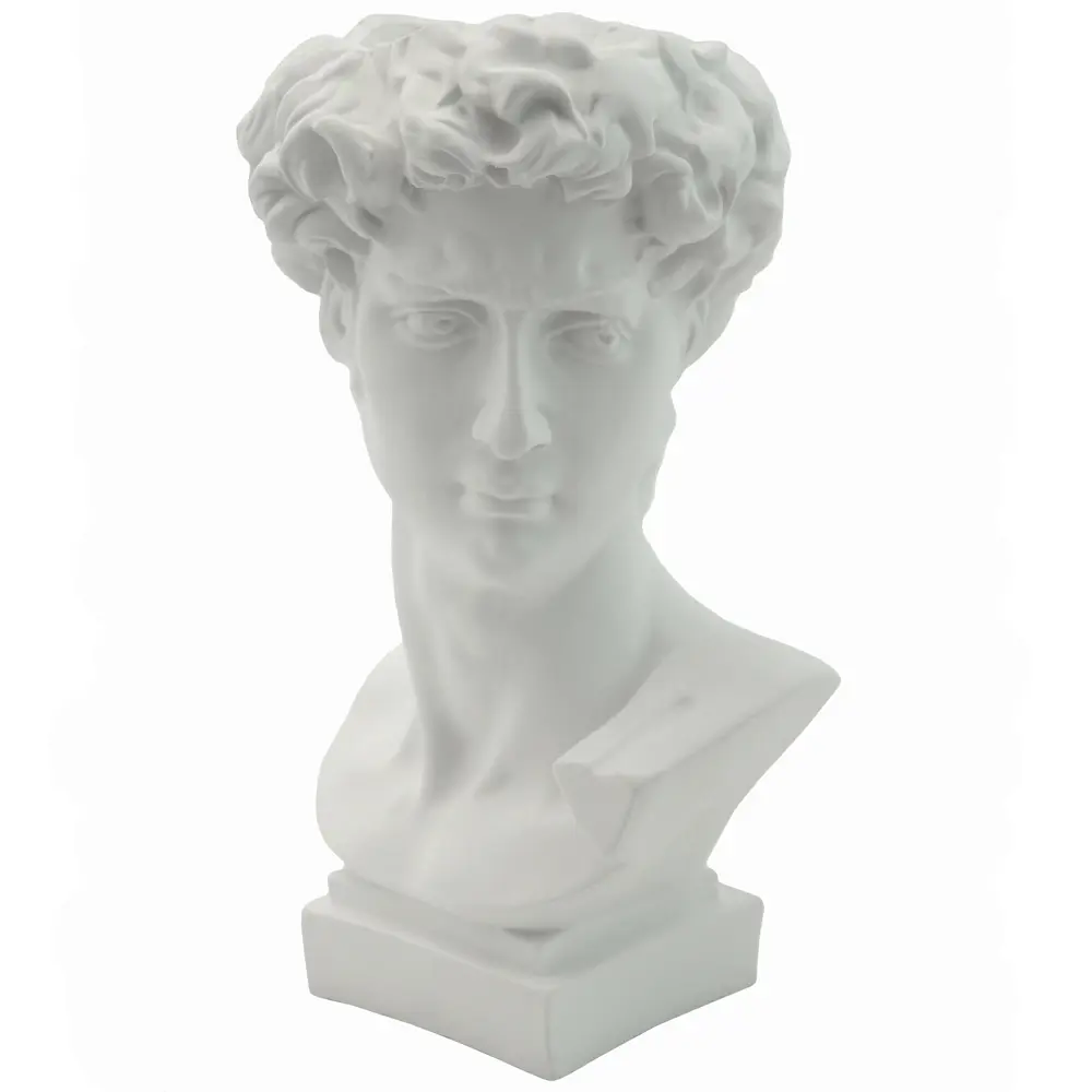 Свеча в гипсе Голова Давида белая 27.7 см EVIS STLM-2000498