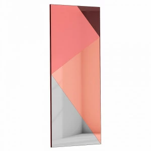 Зеркало-панно напольное из цветного стекла розовое "Экспириенс-1" GRAUM ДИЗАЙНЕРСКИЕ 304140 Зеркальный;розовый