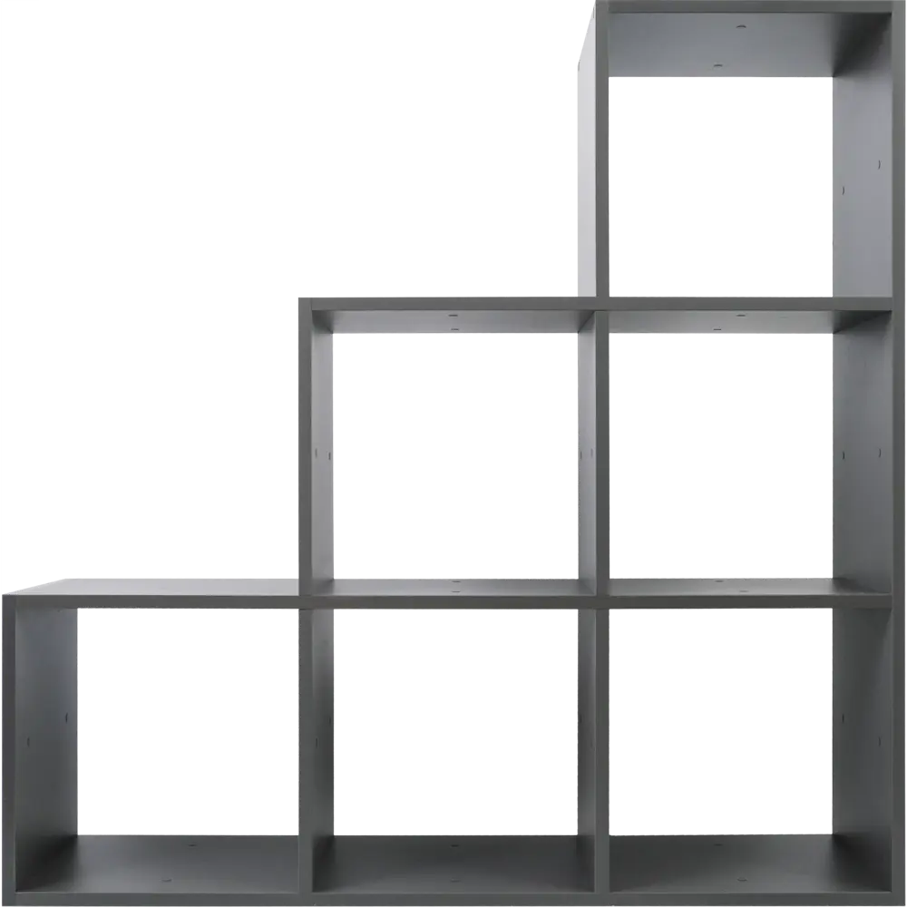 Стеллаж Spaceo KUB 123K 6 секций 104x104x31.5 см ЛДСП цвет графит STLM-2120848 - Вид №3