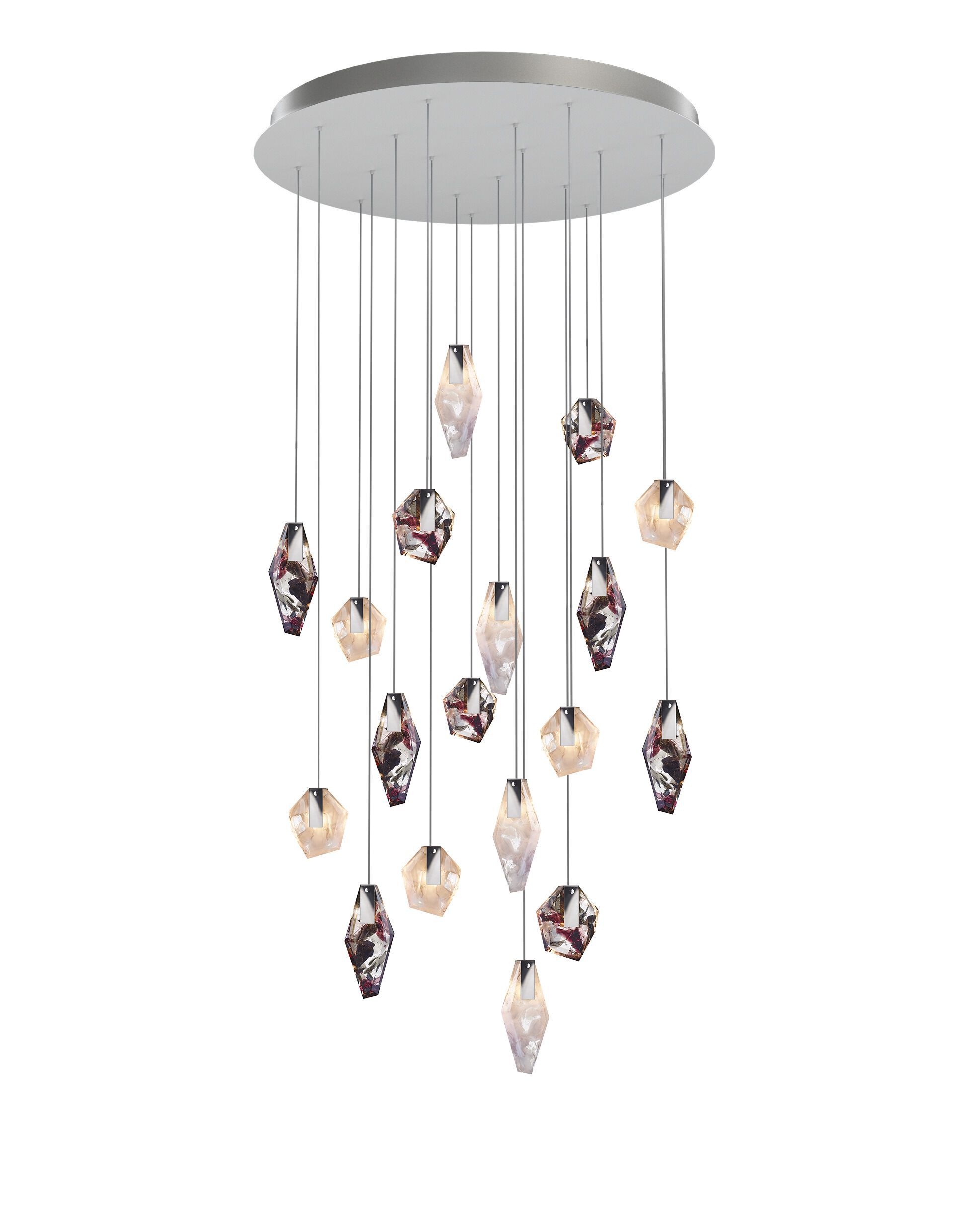 Стеклянная светодиодная люстра bomma Фрагменты ARCH-00002761