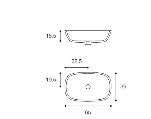 Овальная столешница из Cristalplant® Falper Scoop ARCH-00012666 - Вид №1