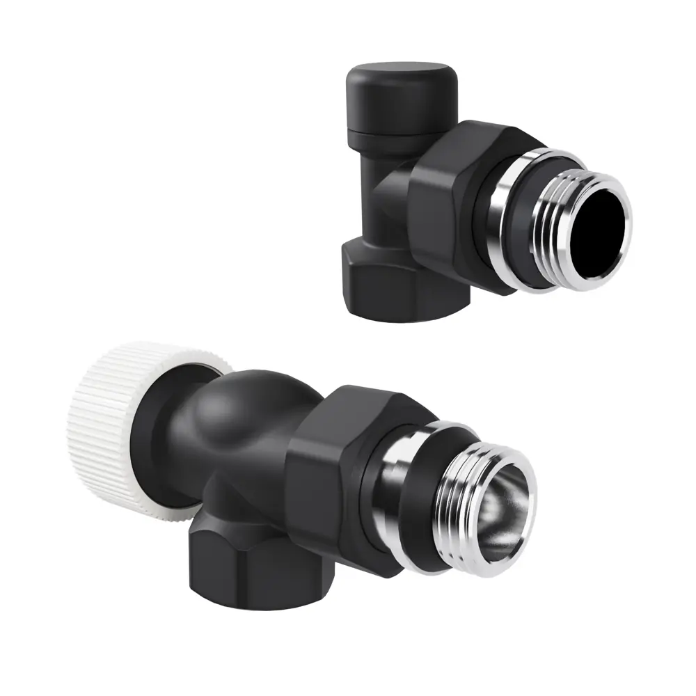 Термостатический комплект для радиатора осевой Royal Thermo Design 1/2" латунь цвет черный STLM-2139043