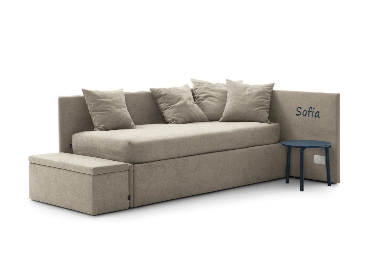 Односпальная кровать с мягким изголовьем Bolzan Line ARCH-00044650 - Вид №1