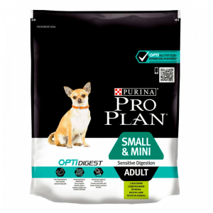 ПР0032625 Корм для собак для мелких и карликовых пород с чувствительным пищеварением, ягненок сух. 700 г Pro Plan