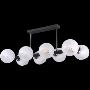 91514275 Люстра на штанге Illumico Il9559-8psq-79 cr bk 8 ламп 16 м² цвет черный STLM-1479204