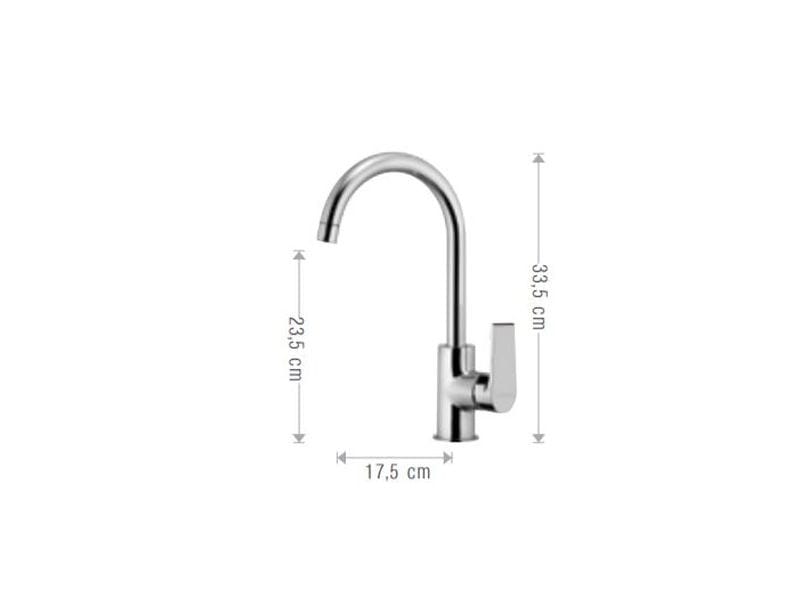 Смеситель для кухни с поворотным изливом Rubinetterie Mariani ARCH-00065809 - Вид №3