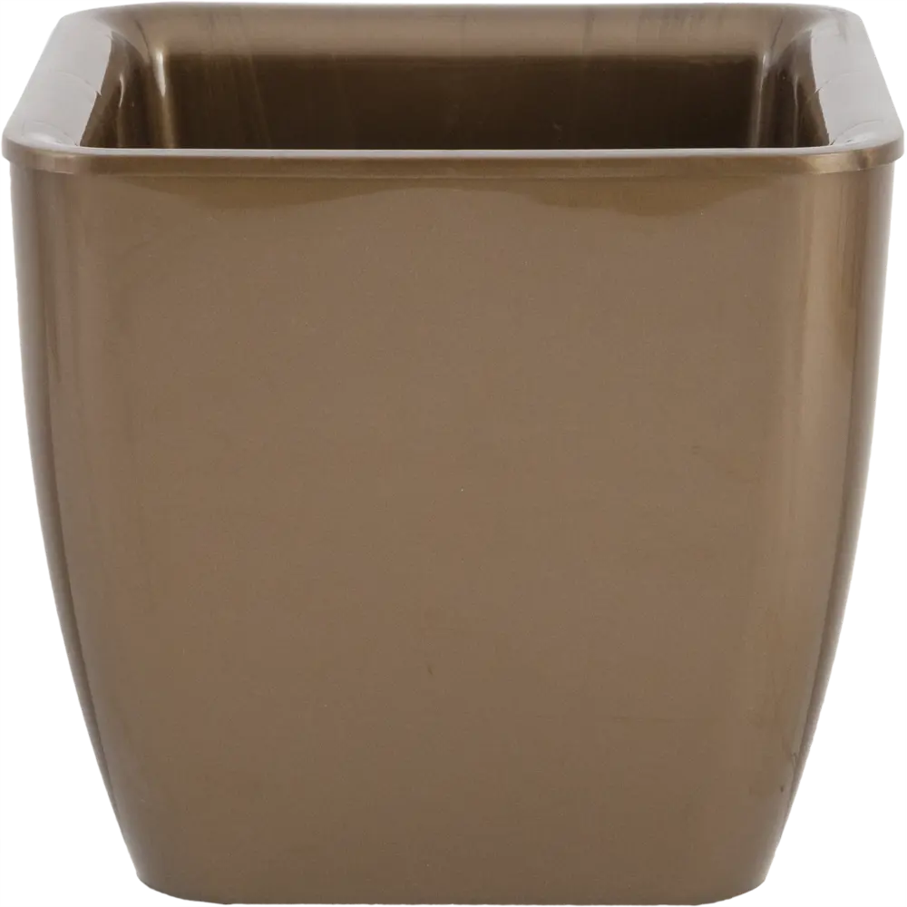 Горшок цветочный Square Couleurs Ø22,5 см, 8 л, пластик, цвет коричневый ТЕК.А.ТЕК Колорс STLM-2103848
