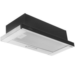 1183423 Вытяжка телескопическая ELIKOR Интегра Glass 60Н-400-В2Д серебристый/черный