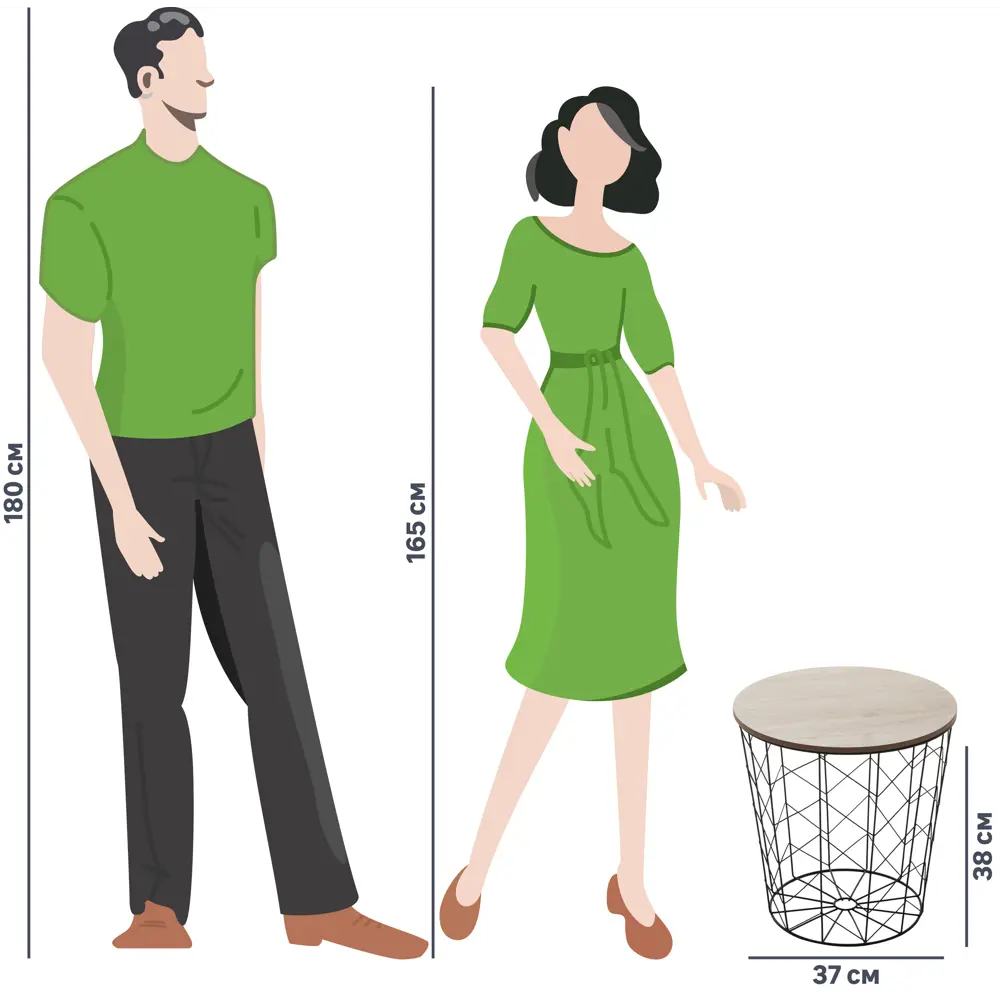 Столик журнальный Kumi d37 см цвет черный Atmosphera STLM-2052627 - Вид №2