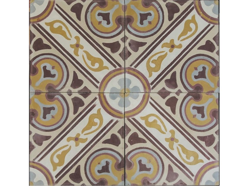 Украшенный цементный брикет A.Tessieri & C напольные покрытия Tessieri Edition 2020 ARCH-00150482