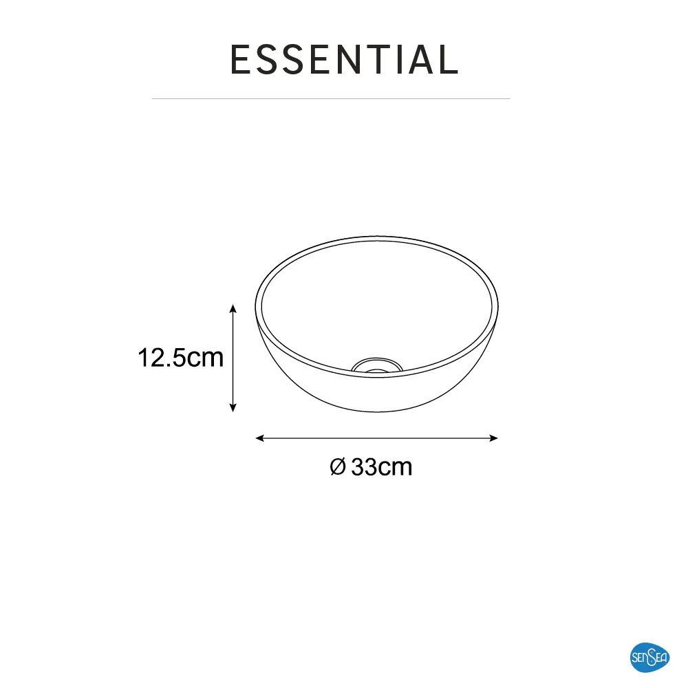 Раковина Sensea Essential накладная 33 см STLM-2026330 - Вид №5