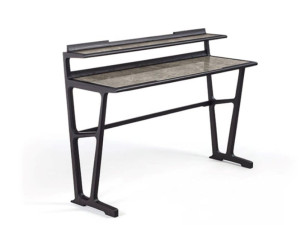 Прямоугольная консоль из керамогранита с полками