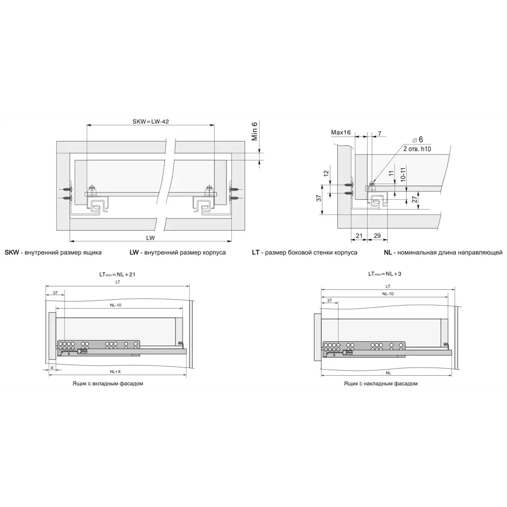 Santreyd DB8883Zn - шариковые направляющие скрытого монтажа 45 см 82509382 STLM-0028896 - Вид №5